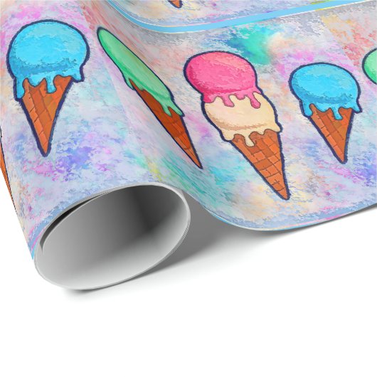 Eiscreme-Umschlagpapier Geschenkpapier (Rolleneckpunkt)