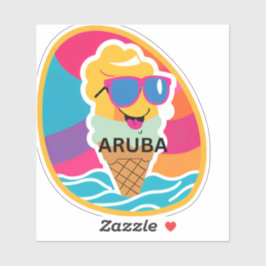 Eiscreme und Aruba Aufkleber