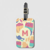 Eiscreme und Candy Summer Pattern Monogramm