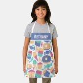Eiscreme und Candy Summer Pattern Personalisiert Schürze (Insitu)