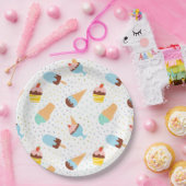 Eiscreme und Confetti  Pappteller (Party)