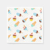 Eiscreme und Confetti Serviette (Vorderseite)