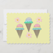 Eiscreme und Daisy Einladung (Rückseite)