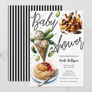 Eiscreme und eingelegte Gurken seltsame Gelüste Ba Einladung