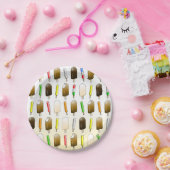 Eiscreme und Eis am Stiel Pappteller (Party)