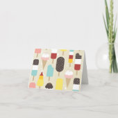 Eiscreme und gefrorene Leckereien Danke Note Card (Vorderseite)