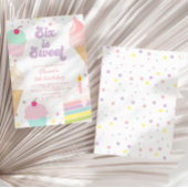 Eiscreme und Kuchen 6. Geburtstag Einladung