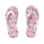 Eiscreme und Lollen-Muster flippen Flops Kinderbadesandalen (Fußbett)