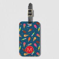 Eiscreme und Lollies Dunkle blaue Monogramm