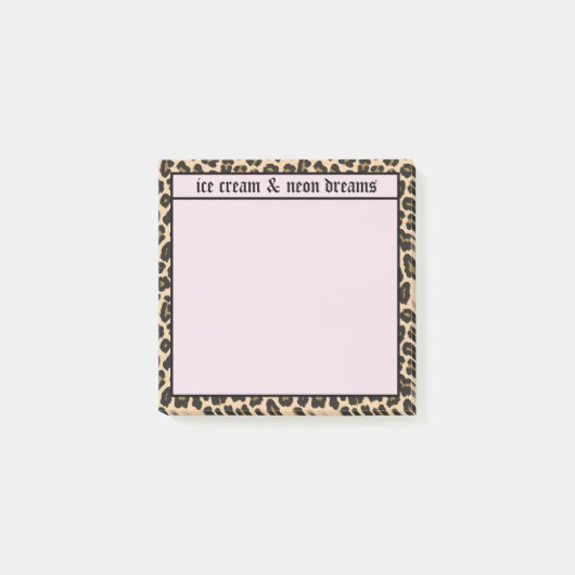 Eiscreme und Neon Dreams Nachhinweise Post-it Klebezettel (Vorderseite)