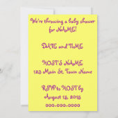 Eiscreme und Pickle-Babydusche Einladung (Rückseite)