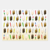 Eiscreme und Spaß zum Geburtstag Geschenkpapier Set (Vorderseite)