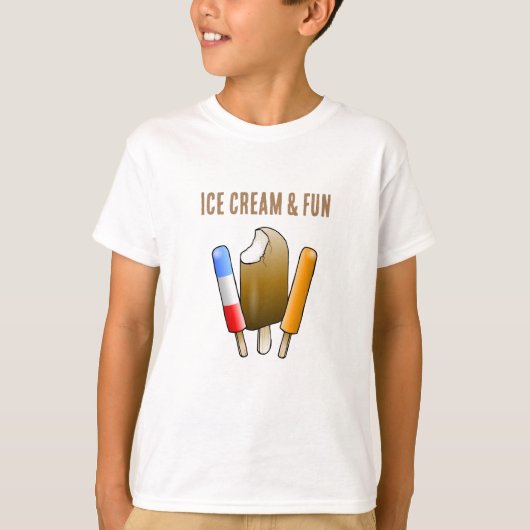 Eiscreme und Spaß zum Geburtstag T-Shirt (Vorderseite)