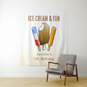 Eiscreme und Spaß zum Geburtstag Wandteppich (Beispiel)