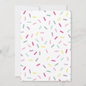 Eiscreme und Sprinkles Sweet One 1. Geburtstag Einladung (Rückseite)