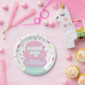 Eiscreme und Sprinkles Sweet One 1st Birthday Pap Pappteller (Party)