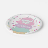 Eiscreme und Sprinkles Sweet One 1st Birthday Pap Pappteller (Schrägansicht)