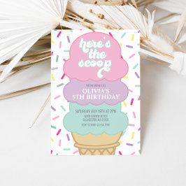 Eiscreme und Sprinkles zum Geburtstag Einladung
