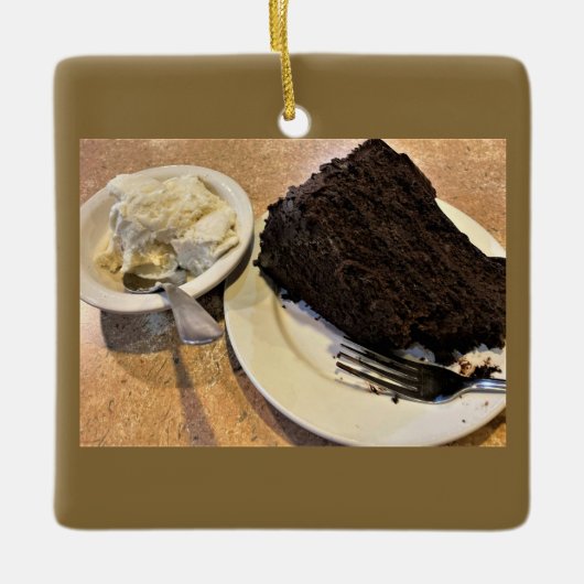 Eiscreme und Tortenschmuck Keramikornament (Vorderseite)