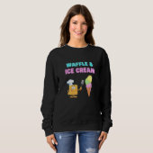 Eiscreme und Waffeldesign Sweatshirt (Vorne ganz)