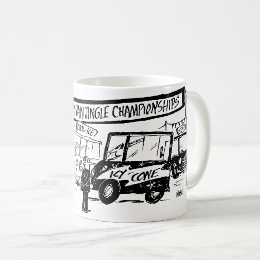 Eiscreme-Van-Cartoon Kaffeetasse (VorderseiteRechts)