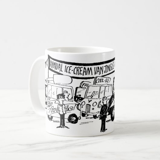 Eiscreme-Van-Cartoon Kaffeetasse (Vorderseite Links)