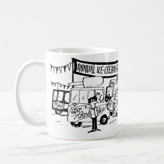 Eiscreme-Van-Cartoon Kaffeetasse (Links)