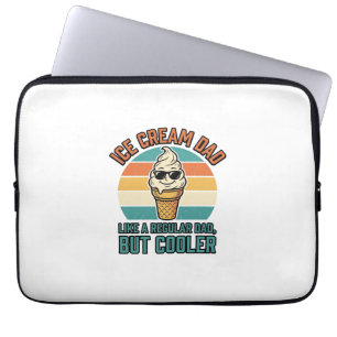 Eiscreme-Vater Vintage Lustige Kühler-Vater-Shirt- Laptopschutzhülle