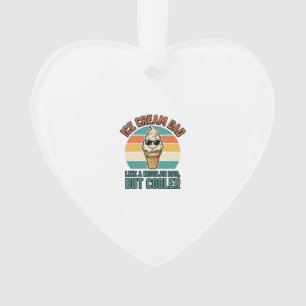 Eiscreme-Vater Vintage Lustige Kühler-Vater-Shirt- Ornament