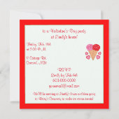 Eiscreme verbindet sich mit dem Valentinischen Her Einladung (Rückseite)