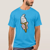 Eiscreme-Verkäufer mit Eiscreme oder Cornet T-Shirt (Vorderseite)