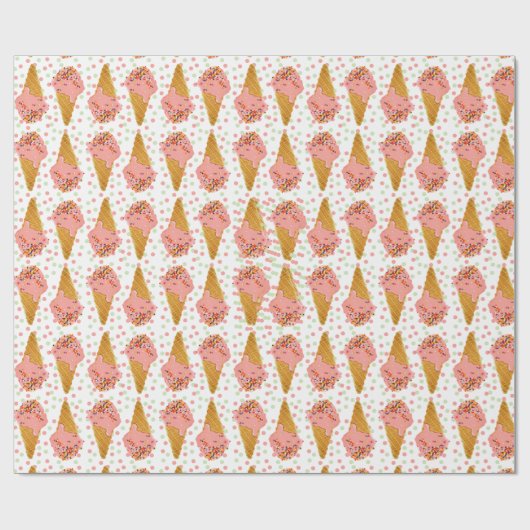 Eiscreme-Verpackungs-Papier, Yummy, Girly und Geschenkpapier (Flach)