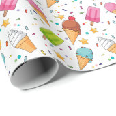 Eiscreme-Verpackungspapier, Süße Geschenkverpackun Geschenkpapier (Rolleneckpunkt)