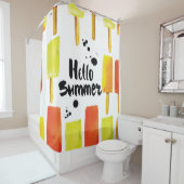 Eiscreme: Vintage Wasserfarbe Duschvorhang (Beispiel)