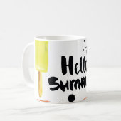 Eiscreme: Vintage Wasserfarbe Kaffeetasse (Vorderseite Links)