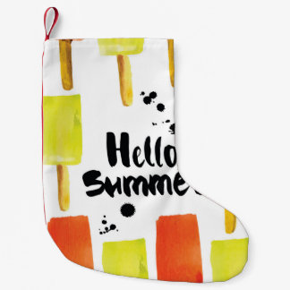 Eiscreme: Vintage Wasserfarbe Kleiner Weihnachtsstrumpf