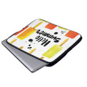 Eiscreme: Vintage Wasserfarbe Laptopschutzhülle (Vorne Knopf)