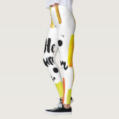 Eiscreme: Vintage Wasserfarbe Leggings (Links)