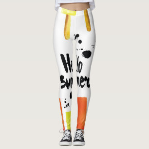 Eiscreme: Vintage Wasserfarbe Leggings