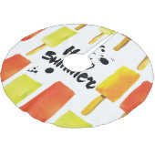 Eiscreme: Vintage Wasserfarbe Polyester Weihnachtsbaumdecke (Schrägansicht)