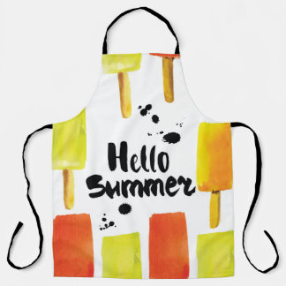 Eiscreme: Vintage Wasserfarbe Schürze