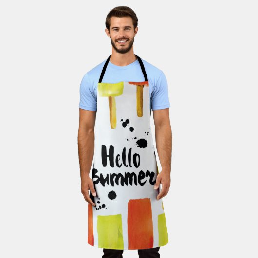 Eiscreme: Vintage Wasserfarbe Schürze (Getragen)