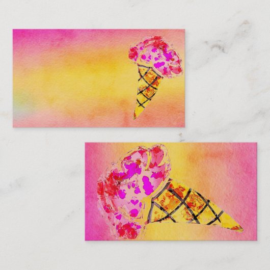 Eiscreme Visitenkarte (Vorne/Hinten)