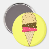Eiscreme-Waffel Magnet (Vorderseite/Rückseite)