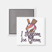 Eiscreme-Waffel Magnet (Vorderseite/Rückseite)