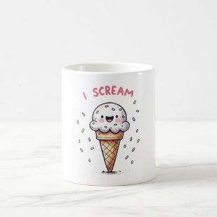 Eiscreme-Waffel mit Streuseln Kaffeetasse