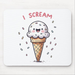 Eiscreme-Waffel mit Streuseln Mousepad