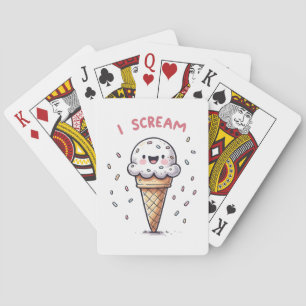 Eiscreme-Waffel mit Streuseln Spielkarten