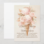 Eiscreme-Waffelblumen-Einladung, Boho-Party Einladung (Vorne/Hinten)