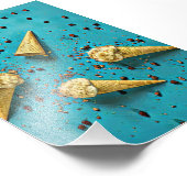 Eiscreme-Waffelhörnchen Fotodruck (Ecke)